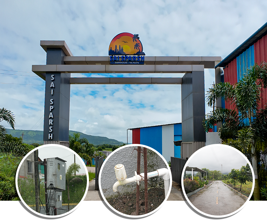 Amenities at Sai Sparsh plots Mulshi Paud with roads, water and electricity facilities